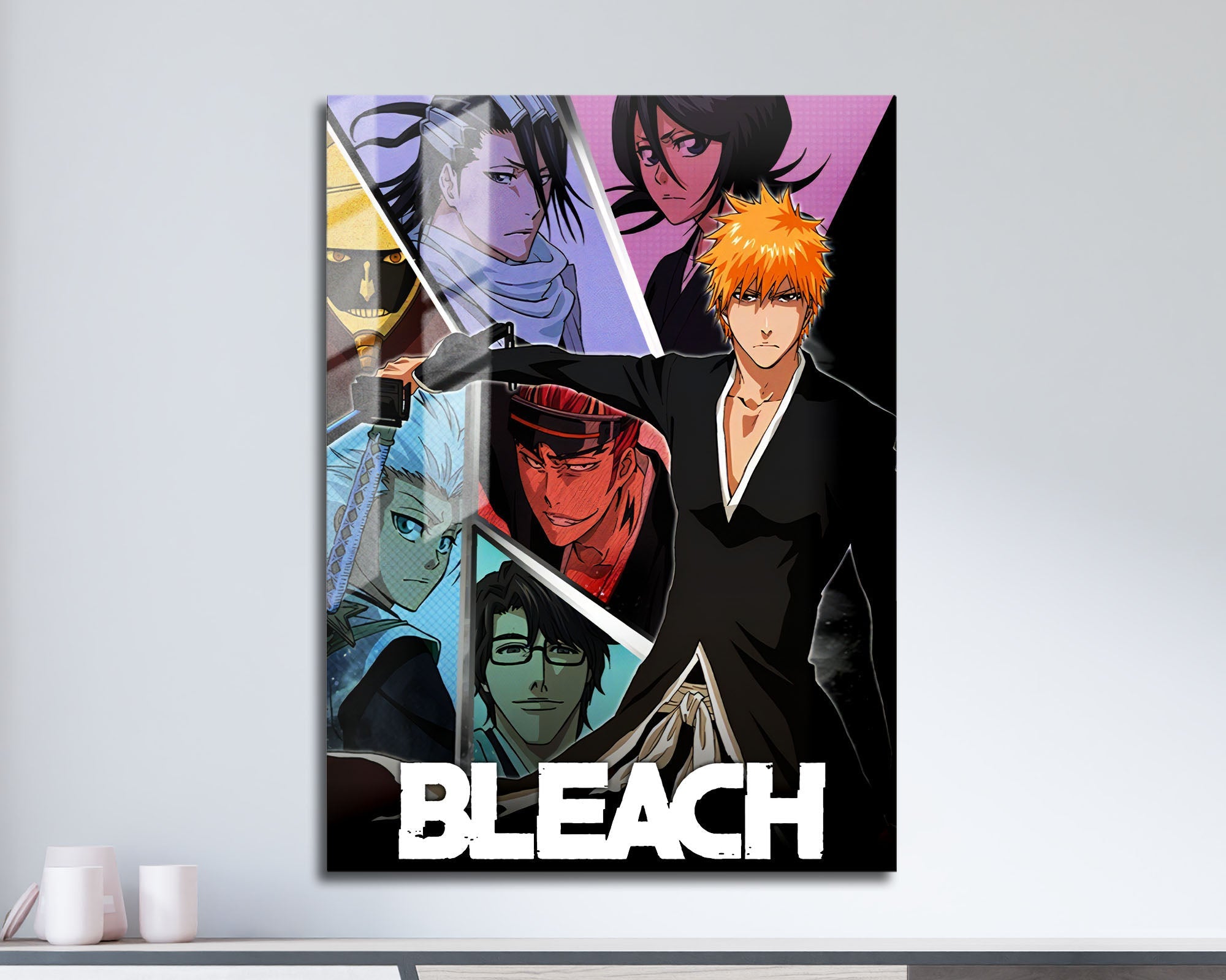 Bleach Minimalist Metal Poster Metal Poster – Anime Town Creations