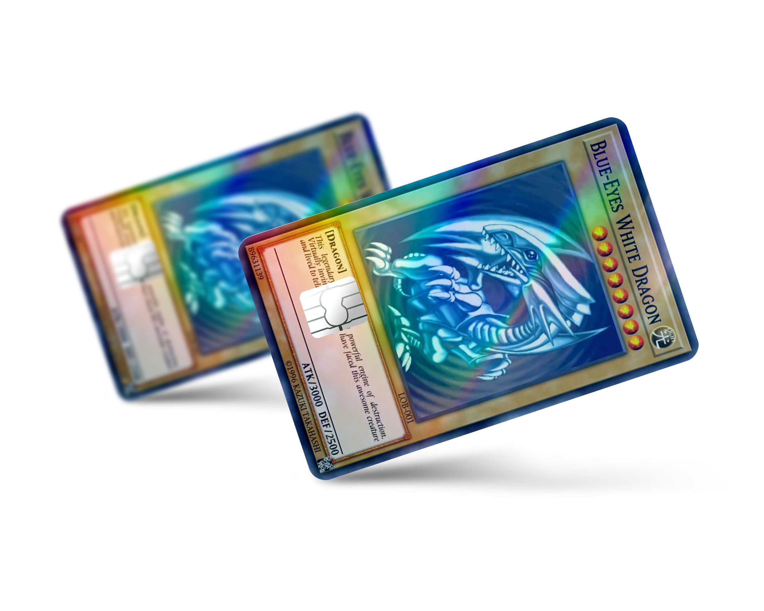 Yu Gi Oh Blue Eyes White Dragon Holographic Credit Card Holographic Credit  Card Skin – Anime Town Creations