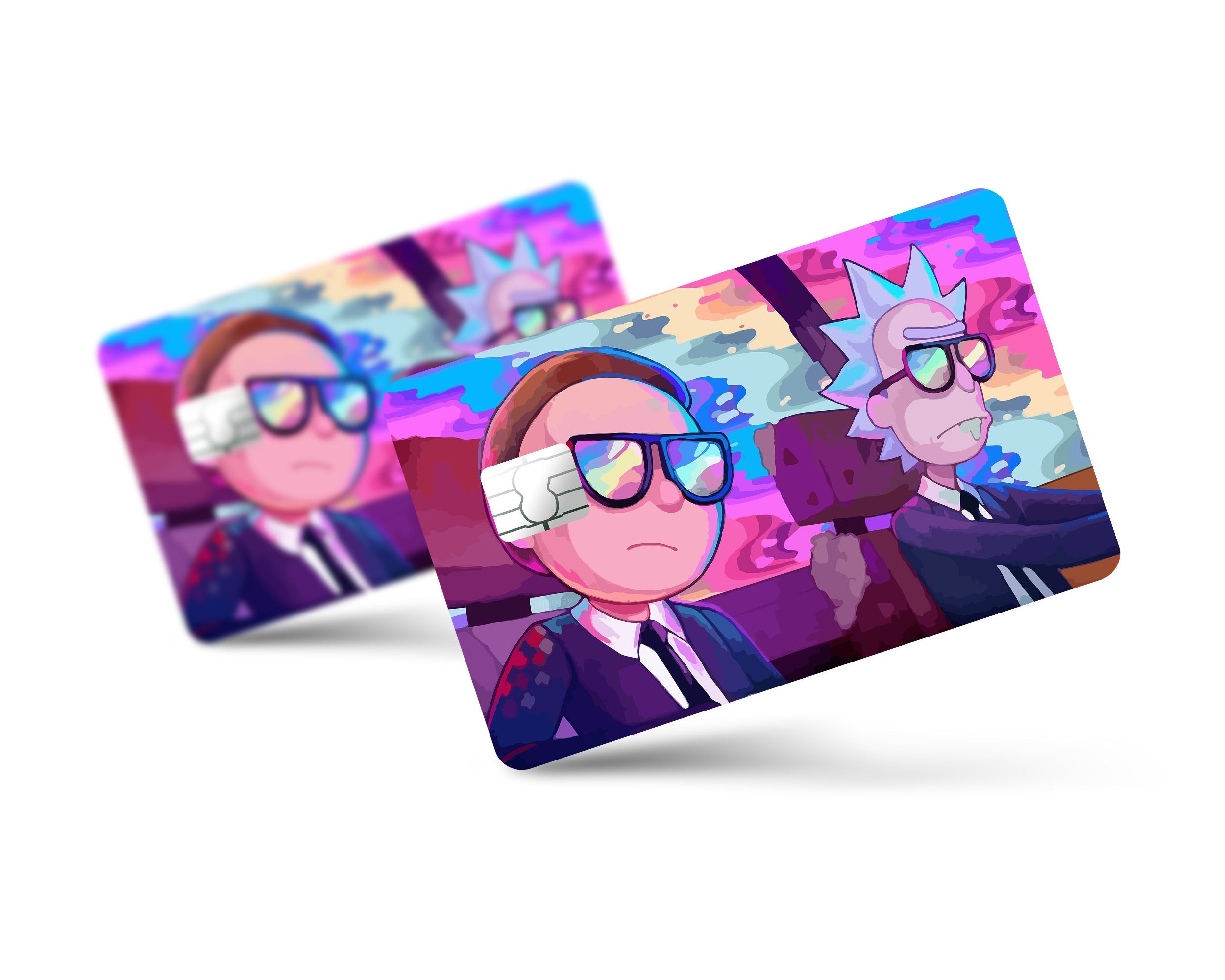 2 pc credit card skin RICKY AND MORTY