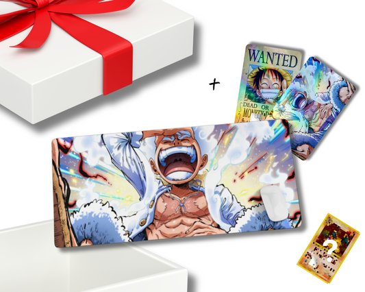 One Piece Mouse Pad & Holographic Credit Card Bundle Skin Set