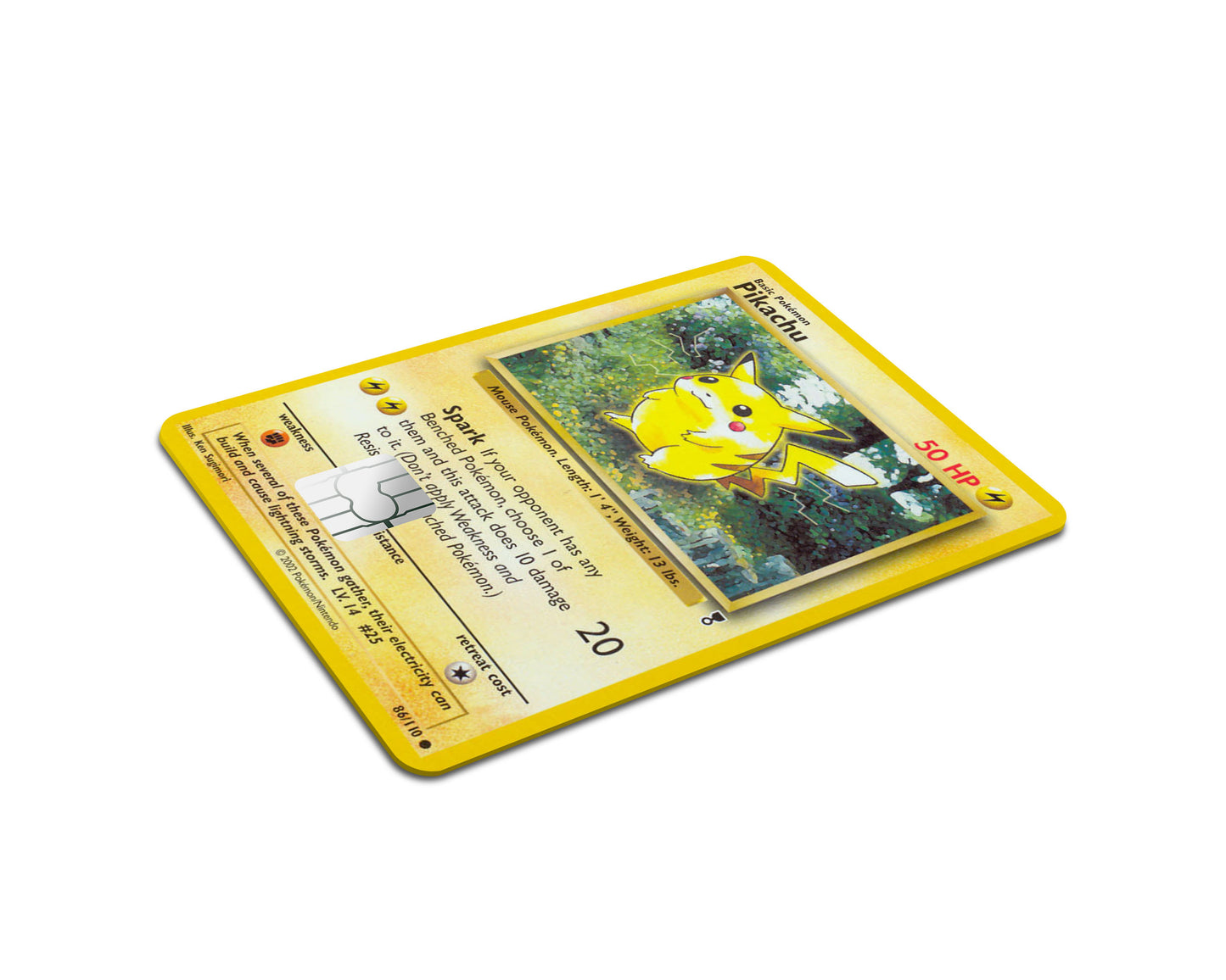 Pikachu Pokemon Card Credit Card Skin