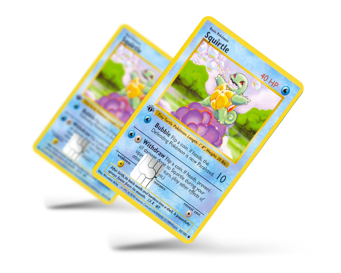 Anime Town Creations Credit Card Squirtle Pokemon Card Full Skins - Anime Pokemon Skin