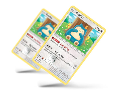 Anime Town Creations Credit Card Lazy Snorlax Pokemon Full Skins - Anime Pokemon Credit Card Skin