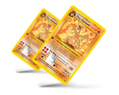 Anime Town Creations Credit Card Thicc Charizard Pokemon Card Full Skins - Anime Pokemon Credit Card Skin