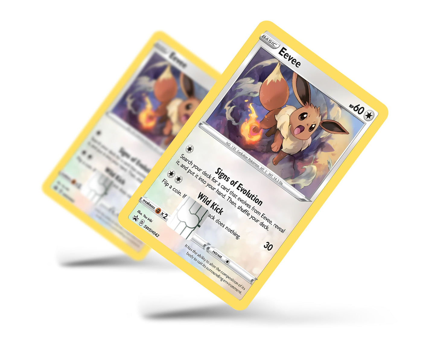 Anime Town Creations Credit Card Cute Eevee Pokemon Card Full Skins - Anime Pokemon Credit Card Skin