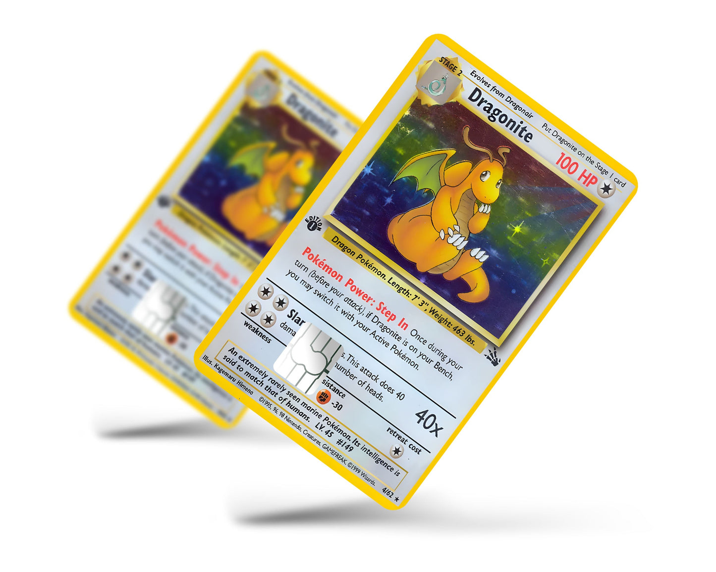 Anime Town Creations Credit Card Dragonite Pokemon Card Full Skins - Anime Pokemon Credit Card Skin