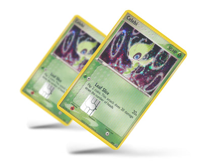 Anime Town Creations Credit Card Celebi Pokemon Card Full Skins - Anime Pokemon Credit Card Skin