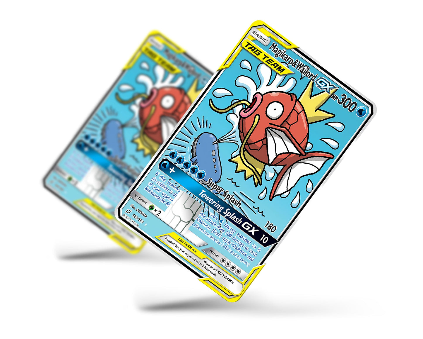 Anime Town Creations Credit Card Magikarp & Wailord Pokemon Card Full Skins - Anime Pokemon Credit Card Skin