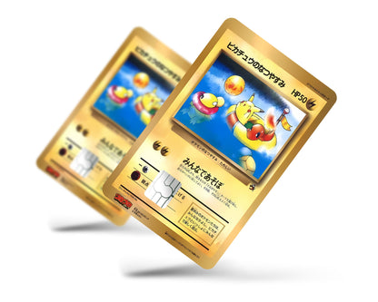 Anime Town Creations Credit Card Pikachu Summer Vacation JP Pokemon Card Full Skins - Anime Pokemon Credit Card Skin