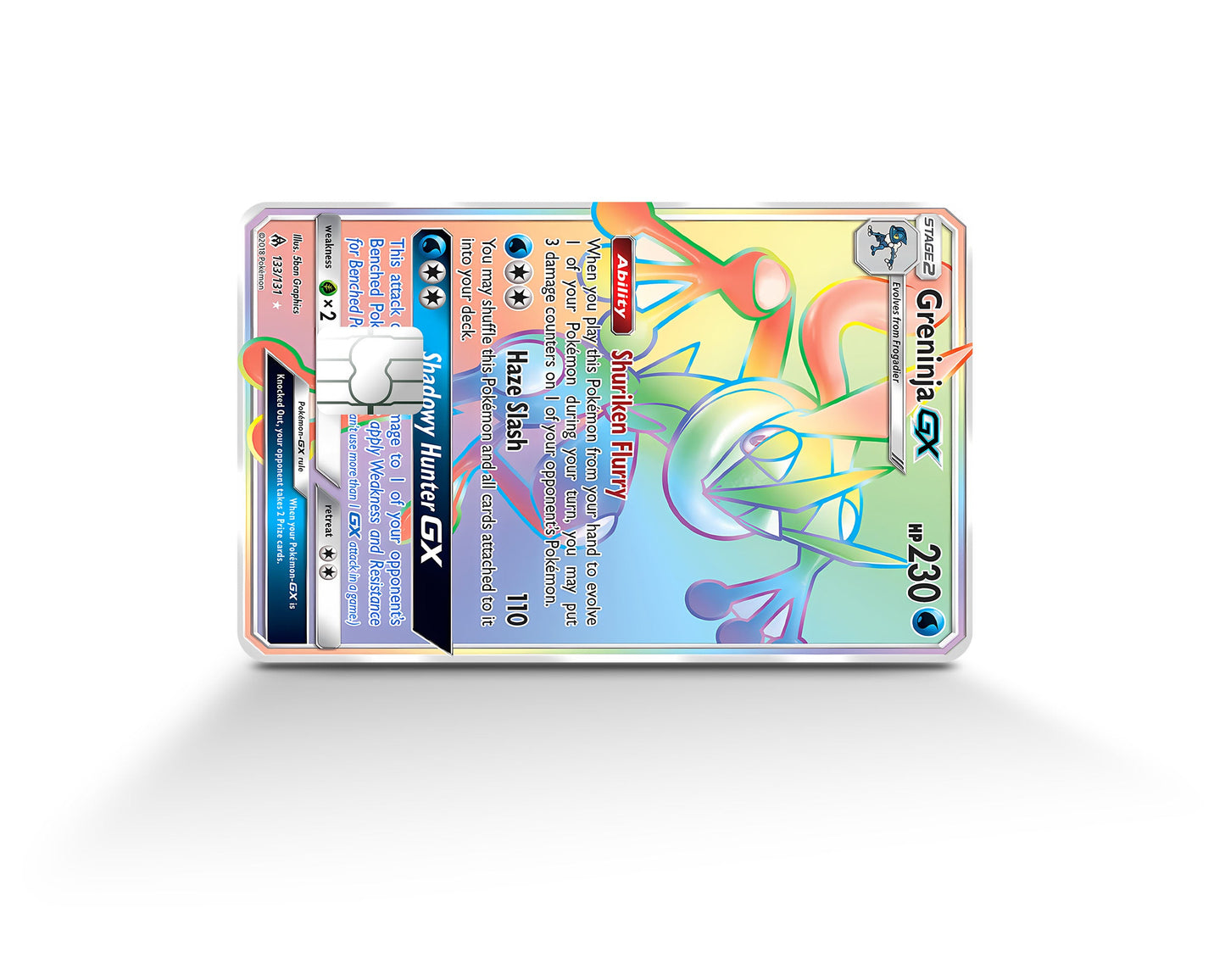 Anime Town Creations Credit Card Rainbow Greninja Pokemon Card Full Skins - Anime Pokemon Credit Card Skin