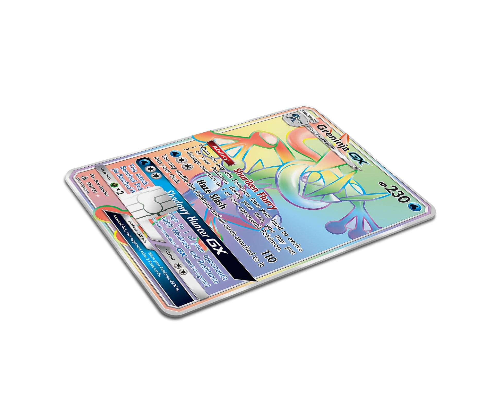 Anime Town Creations Credit Card Rainbow Greninja Pokemon Card Full Skins - Anime Pokemon Credit Card Skin