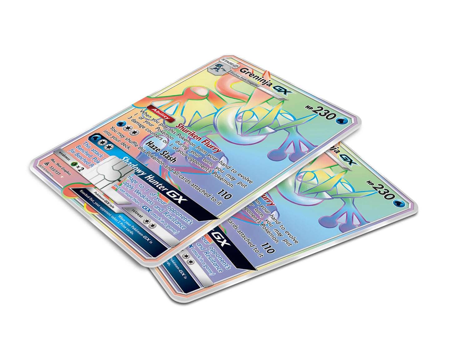 Anime Town Creations Credit Card Rainbow Greninja Pokemon Card Window Skins - Anime Pokemon Credit Card Skin