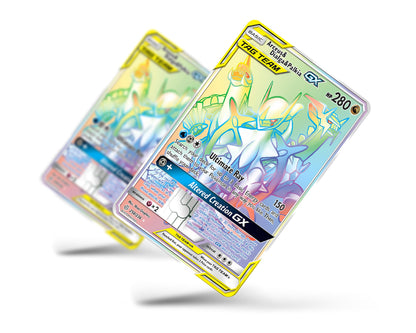 Anime Town Creations Credit Card Rainbow Arceus Dialga Palkia Pokemon Card Full Skins - Anime Pokemon Credit Card Skin