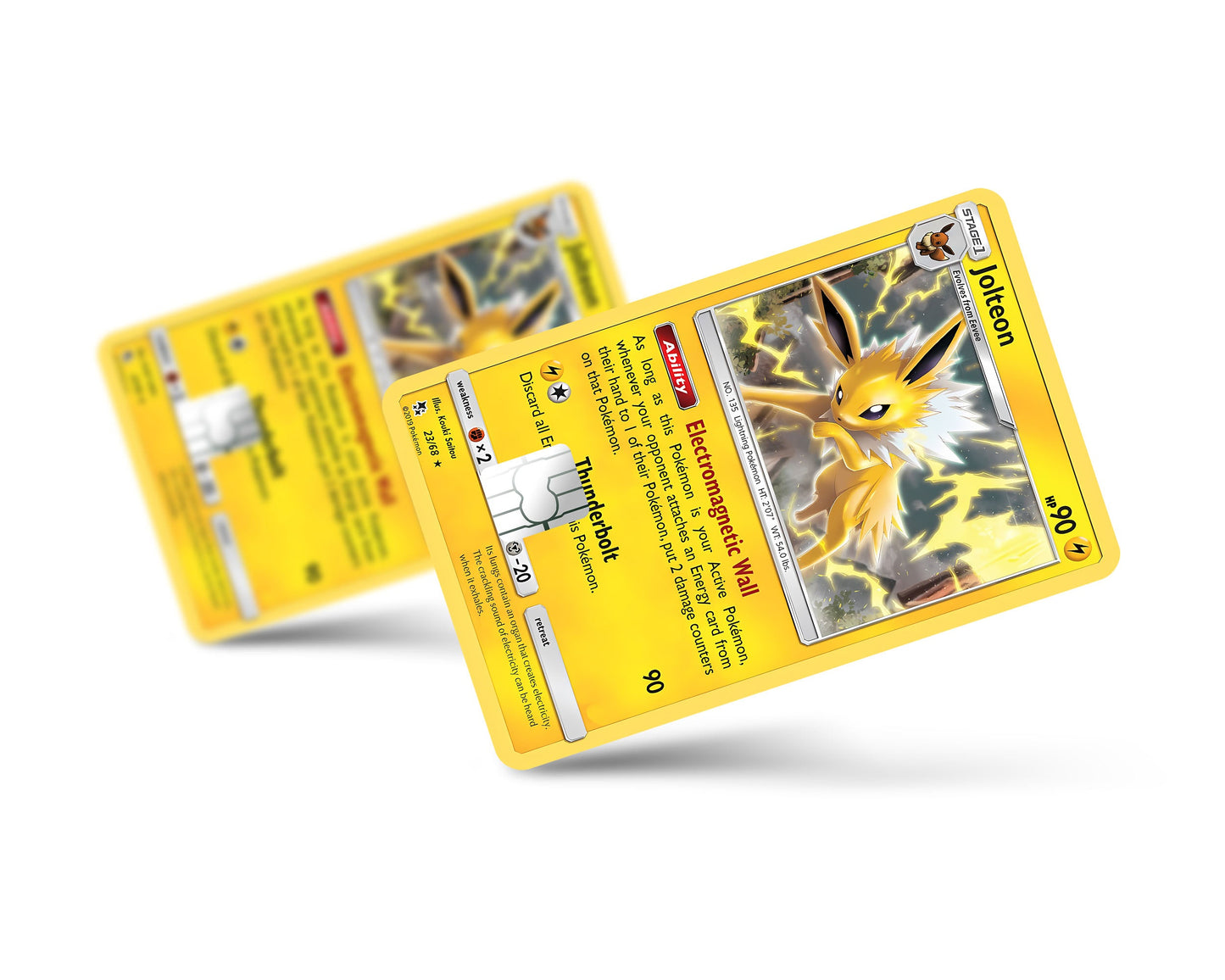 Anime Town Creations Credit Card Cute Jolteon Pokemon Card Full Skins - Anime Pokemon Credit Card Skin