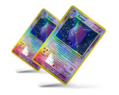 Gengar Pokemon Card Holographic Credit Card Skin