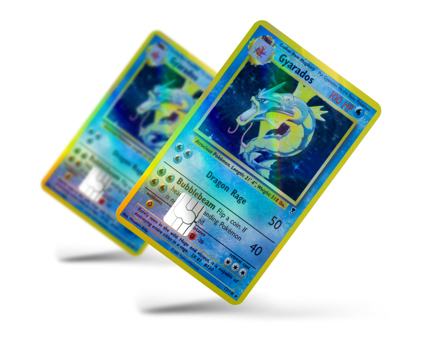 Gyarados Pokemon Card Holographic Credit Card Skin