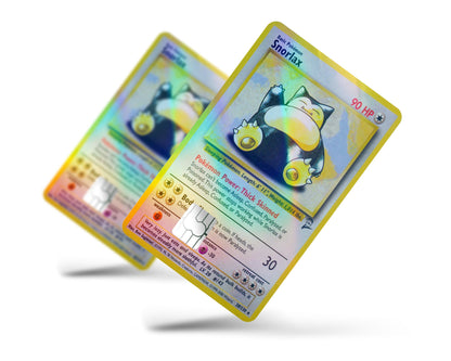 Snorlax Pokemon Card Holographic Credit Card Skin