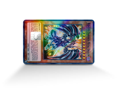 Anime Town Creations Holographic Credit Card Yugioh Red Eyes Darkness Metal Dragon Full Skins - Anime Yu-Gi-Oh Holographic Credit Card Skin