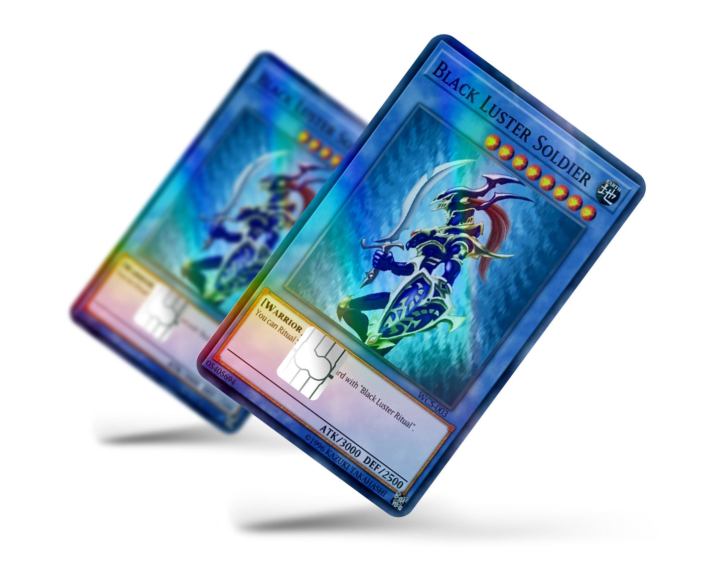 Anime Town Creations Holographic Credit Card Yugioh Black Luster Soldier Full Skins - Anime Yu-Gi-Oh Holographic Credit Card Skin