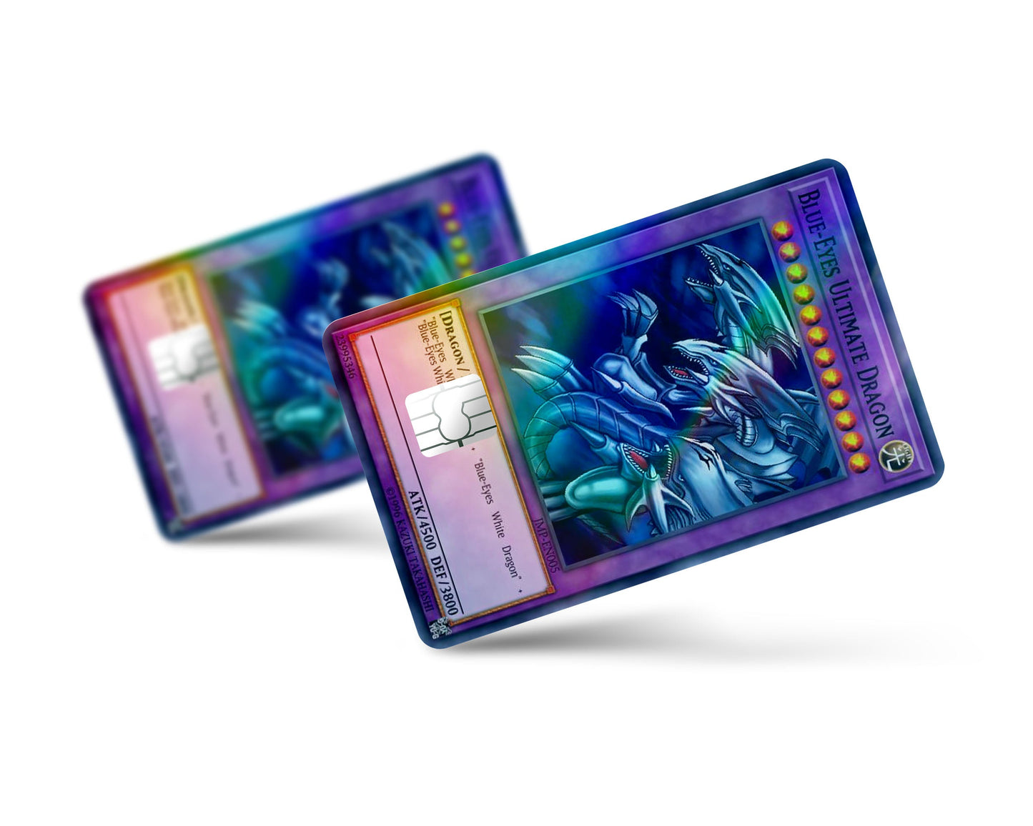 Anime Town Creations Holographic Credit Card Yugioh Blue Eyes Ultimate Dragon Full Skins - Anime Yu-Gi-Oh Holographic Credit Card Skin