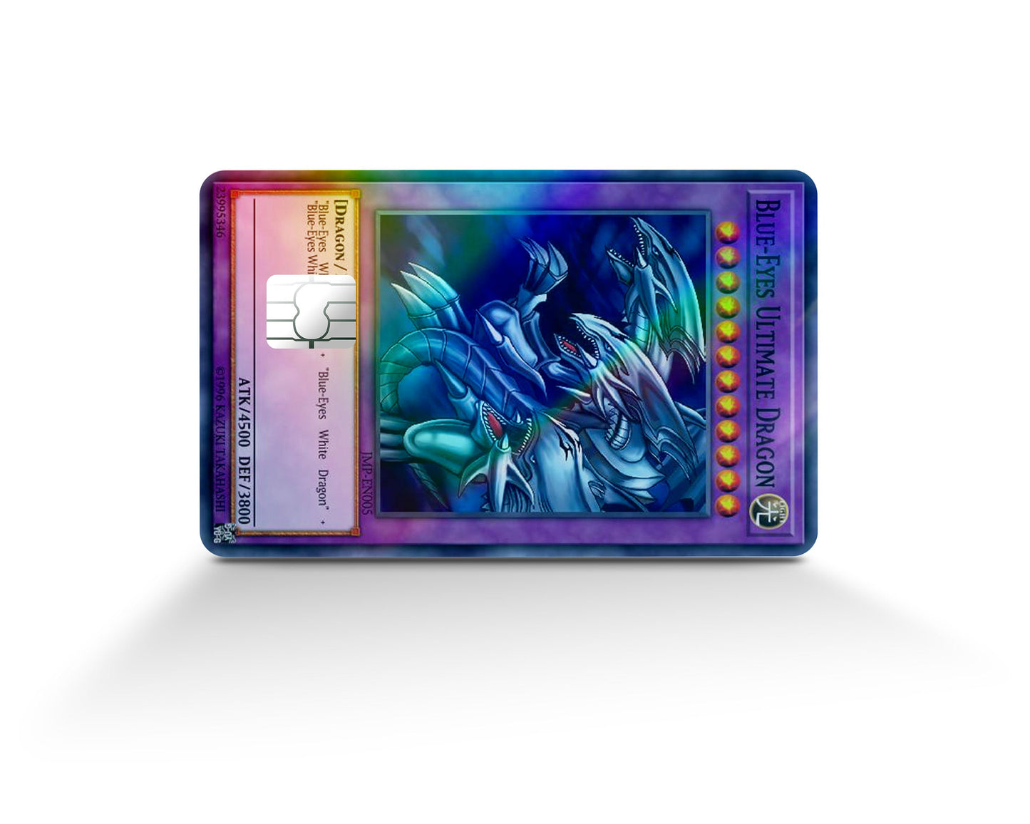 Anime Town Creations Holographic Credit Card Yugioh Blue Eyes Ultimate Dragon Full Skins - Anime Yu-Gi-Oh Holographic Credit Card Skin