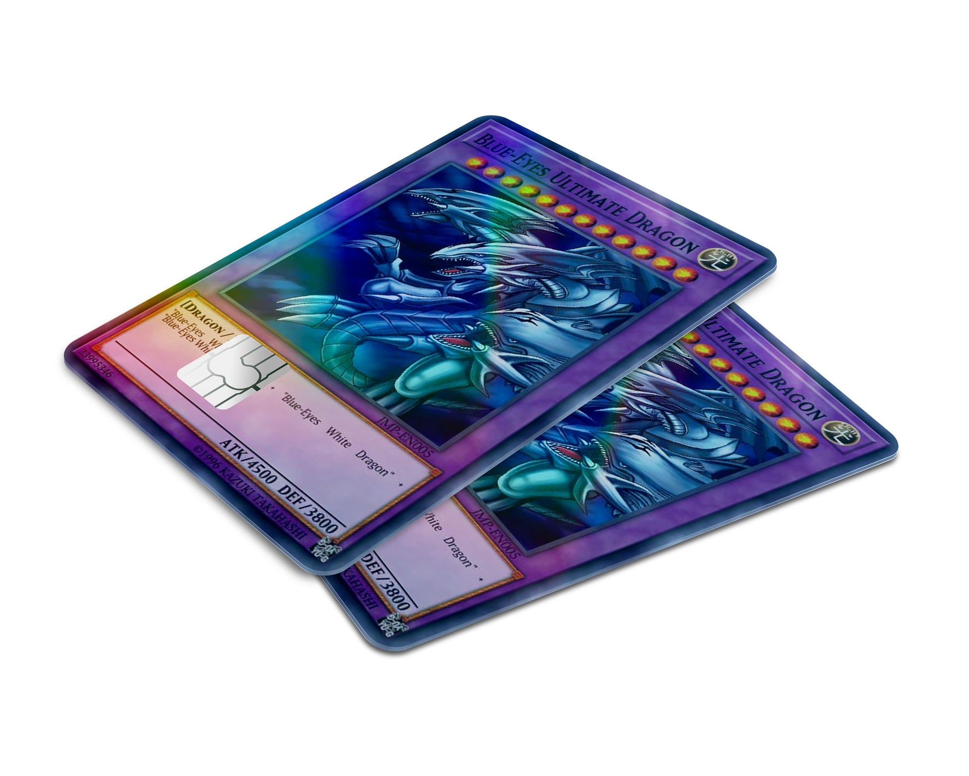 Anime Town Creations Holographic Credit Card Yugioh Blue Eyes Ultimate Dragon Window Skins - Anime Yu-Gi-Oh Holographic Credit Card Skin