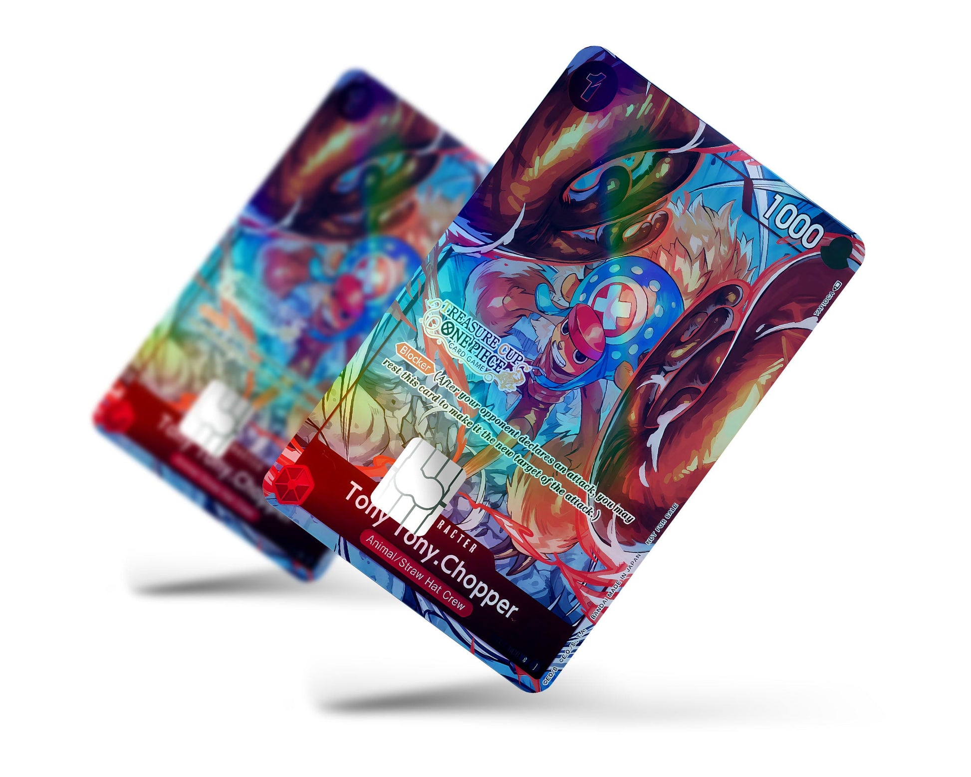 Anime Town Creations Holographic Credit Card Treasure Cup Chopper One Piece Card Full Skins - Anime One Piece Holographic Credit Card Skin