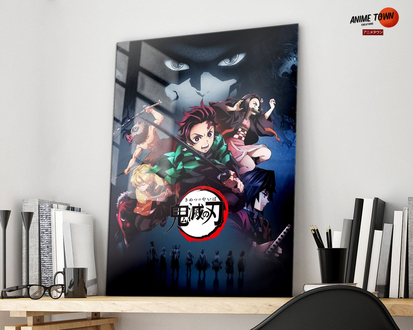 Anime Town Creations Metal Poster Demon Slayer Mugen Train Dream 16" x 24" Home Goods - Anime Demon Slayer Metal Poster