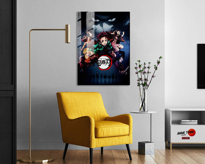 Anime Town Creations Metal Poster Demon Slayer Mugen Train Dream 5" x 7" Home Goods - Anime Demon Slayer Metal Poster