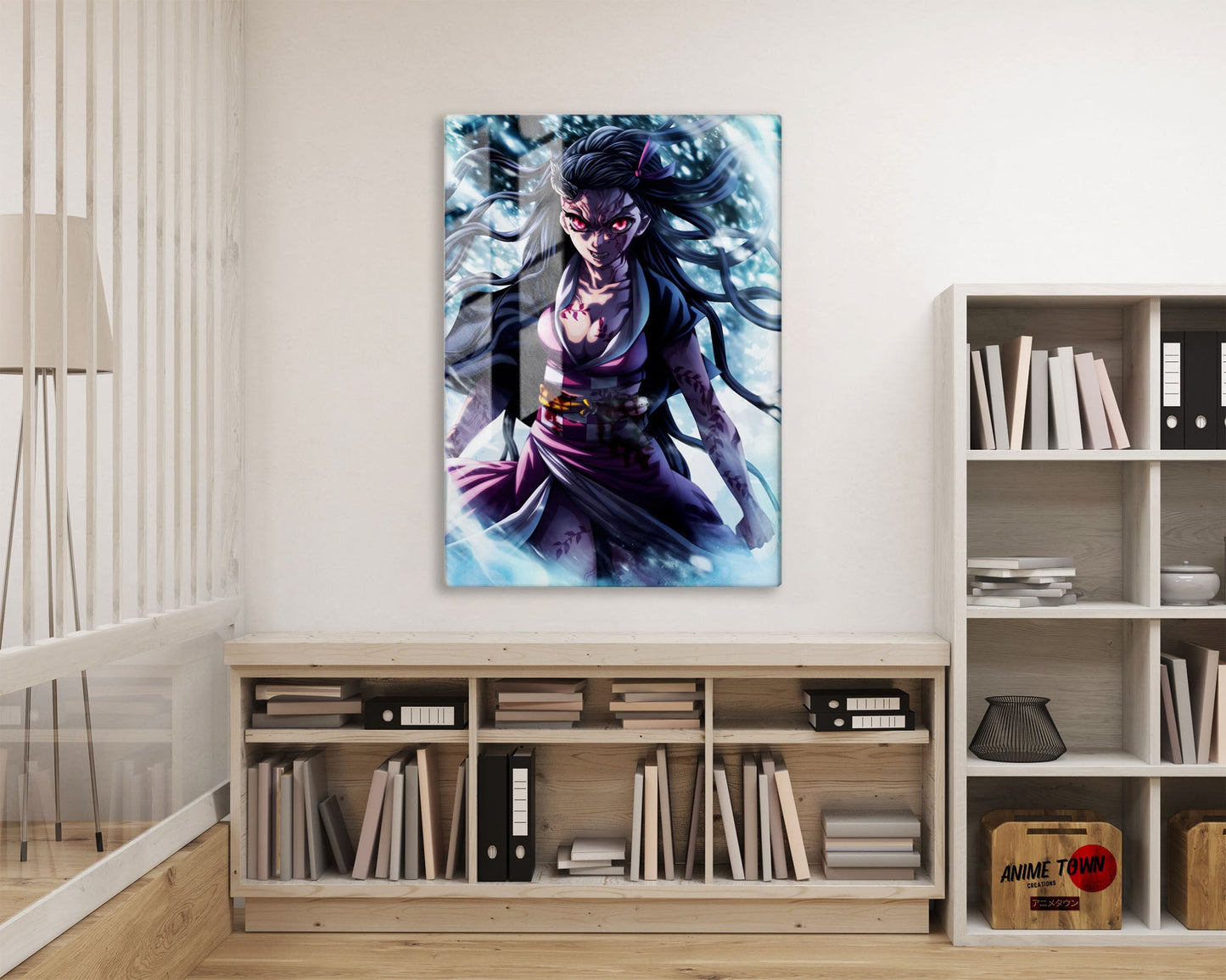 Anime Town Creations Metal Poster Demon Slayer Nezuko Demon Art 16" x 24" Home Goods - Anime Demon Slayer Metal Poster