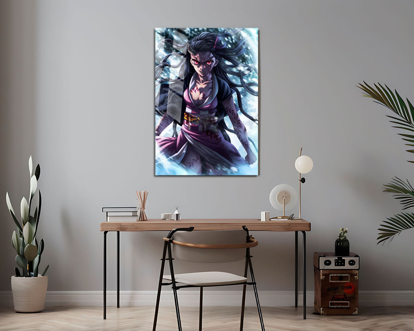 Anime Town Creations Metal Poster Demon Slayer Nezuko Demon Art 24" x 36" Home Goods - Anime Demon Slayer Metal Poster