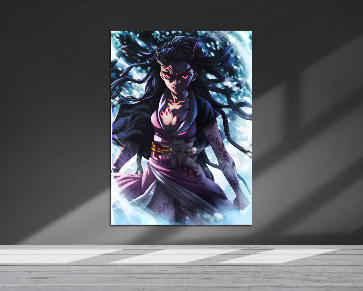 Anime Town Creations Metal Poster Demon Slayer Nezuko Demon Art 5" x 7" Home Goods - Anime Demon Slayer Metal Poster