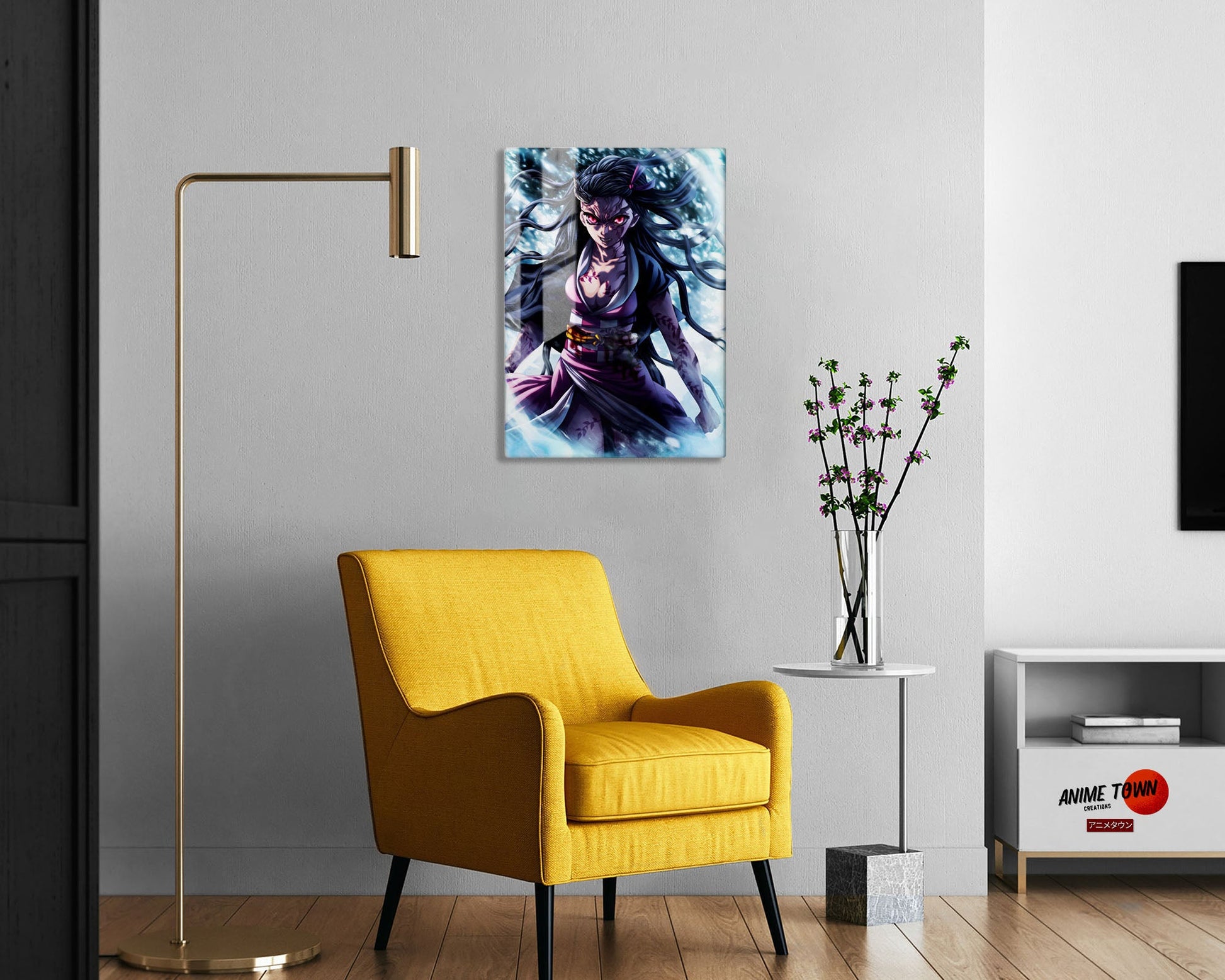 Anime Town Creations Metal Poster Demon Slayer Nezuko Demon Art 5" x 7" Home Goods - Anime Demon Slayer Metal Poster