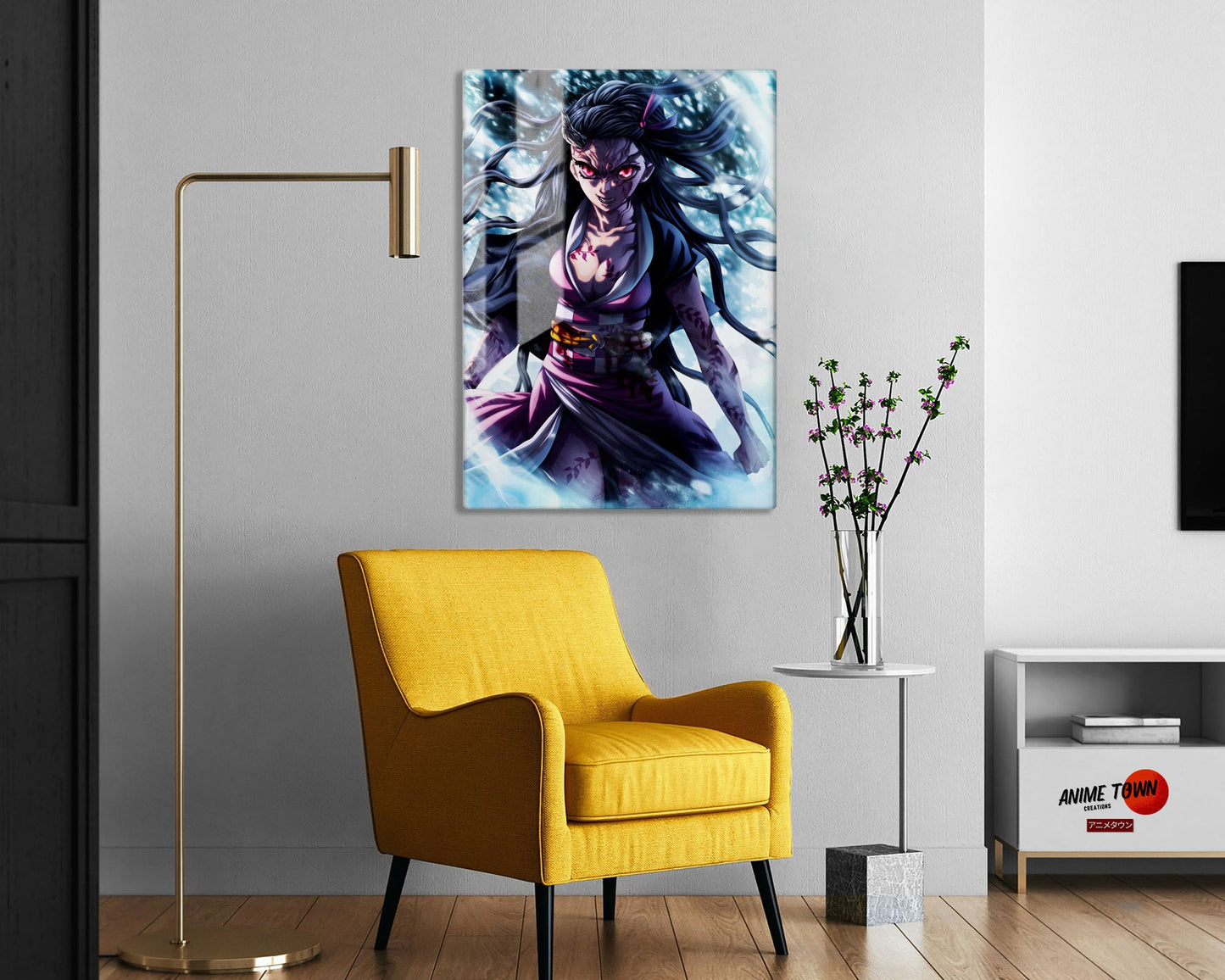 Anime Town Creations Metal Poster Demon Slayer Nezuko Demon Art 5" x 7" Home Goods - Anime Demon Slayer Metal Poster