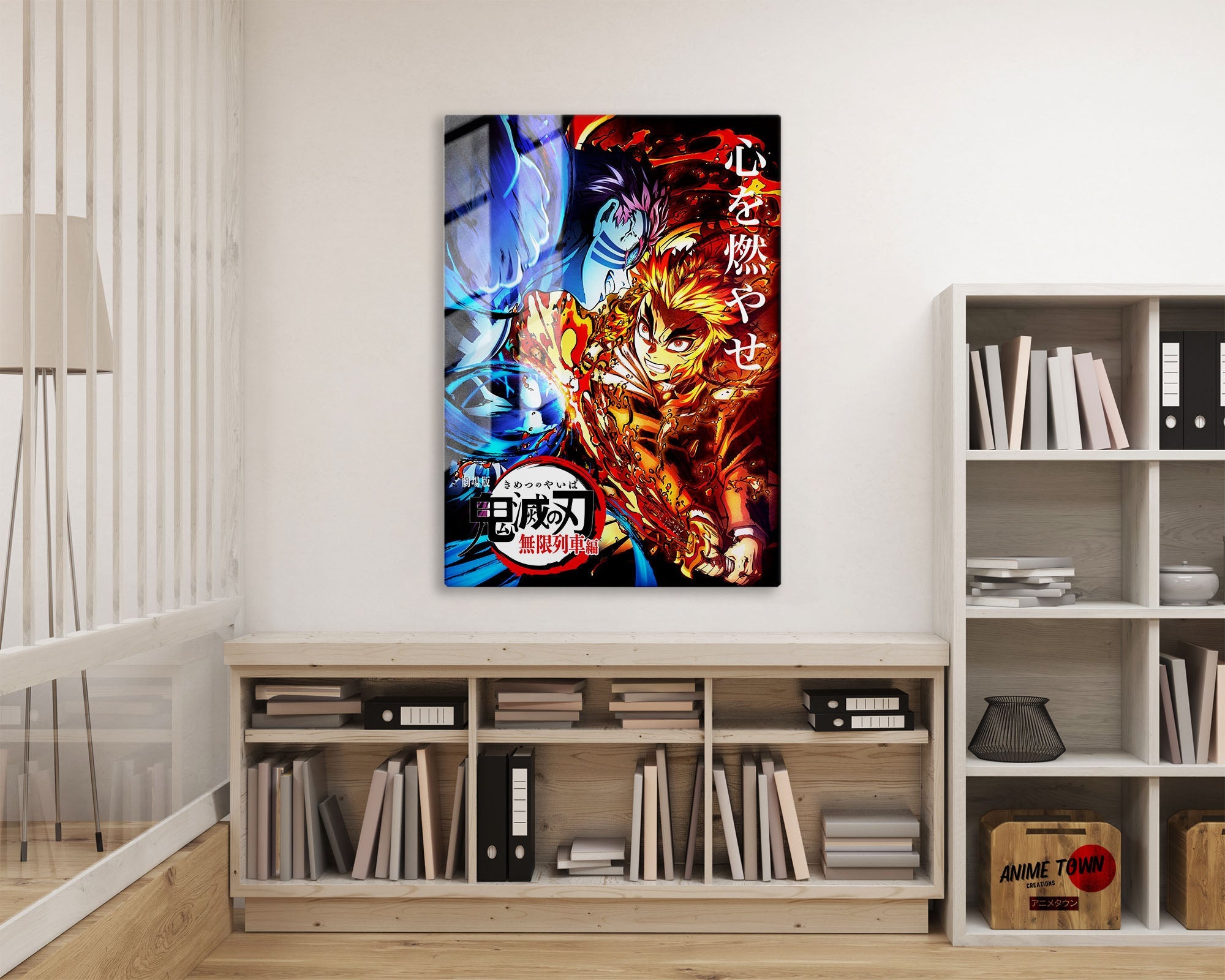 Demon Slayer RENGOKU vs AKAZA Authentic Framed Art Print Aniplex Limited store Edition