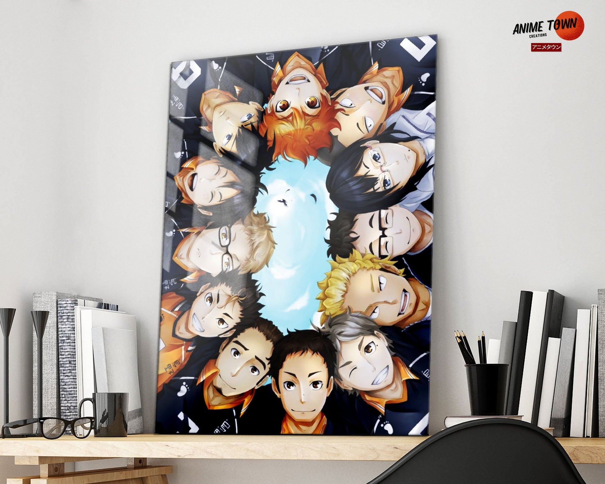 Anime Town Creations Metal Poster Haikyuu Club Squad 16" x 24" Home Goods - Anime Haikyuu Metal Poster