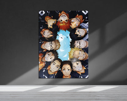 Anime Town Creations Metal Poster Haikyuu Club Squad 5" x 7" Home Goods - Anime Haikyuu Metal Poster