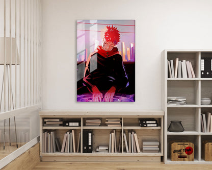 Anime Town Creations Metal Poster Jujutsu Kaisen Yuji Itadori 16" x 24" Home Goods - Anime Jujutsu Kaisen Metal Poster