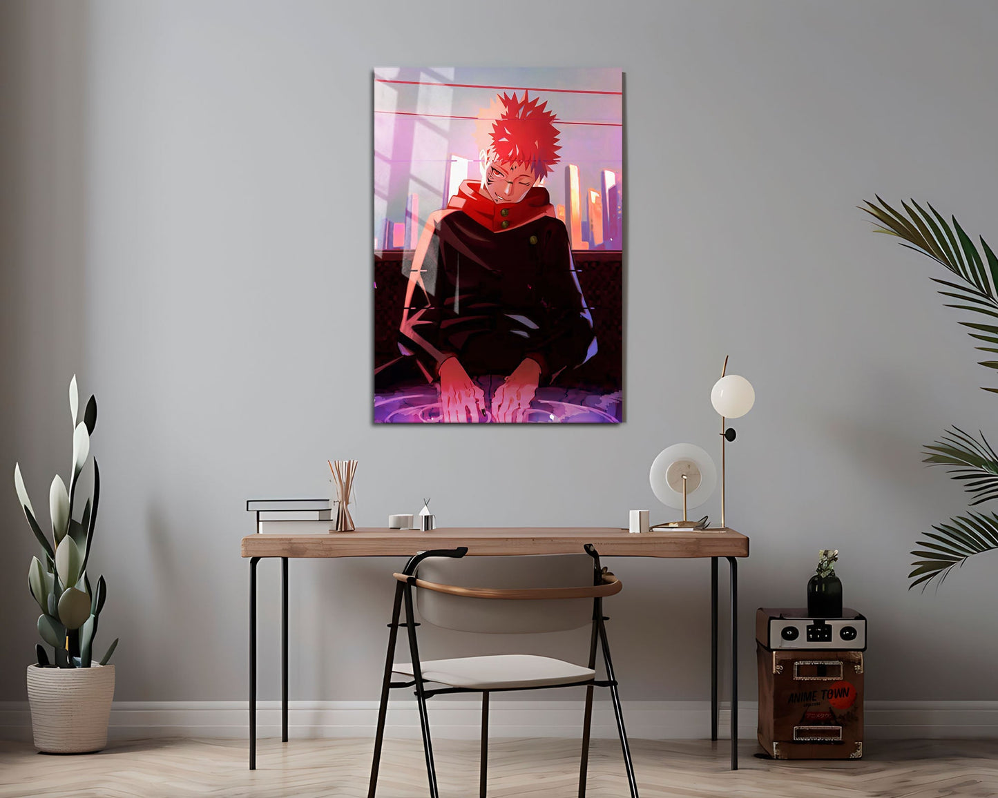 Anime Town Creations Metal Poster Jujutsu Kaisen Yuji Itadori 16" x 24" Home Goods - Anime Jujutsu Kaisen Metal Poster