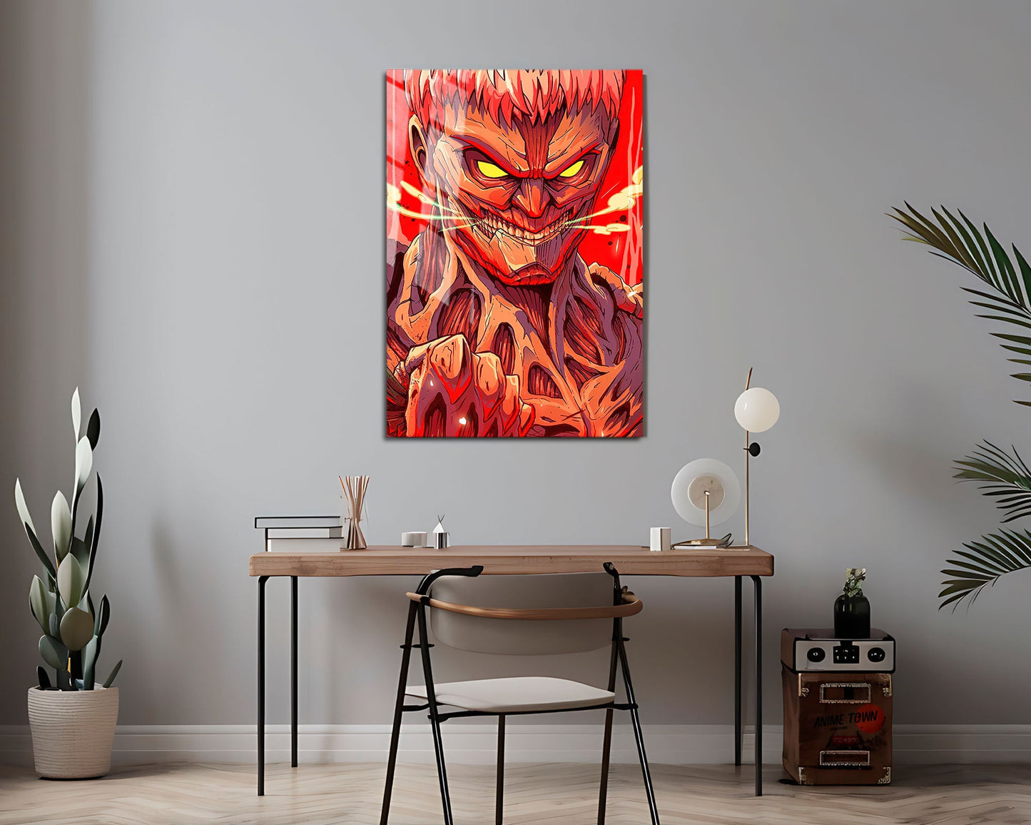 Anime Town Creations Metal Poster Attack on Titan Armored Titan 24" x 36" Home Goods - Anime Attack on Titan Metal Poster