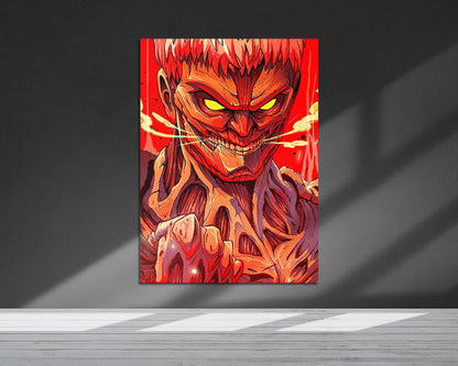 Anime Town Creations Metal Poster Attack on Titan Armored Titan 5" x 7" Home Goods - Anime Attack on Titan Metal Poster