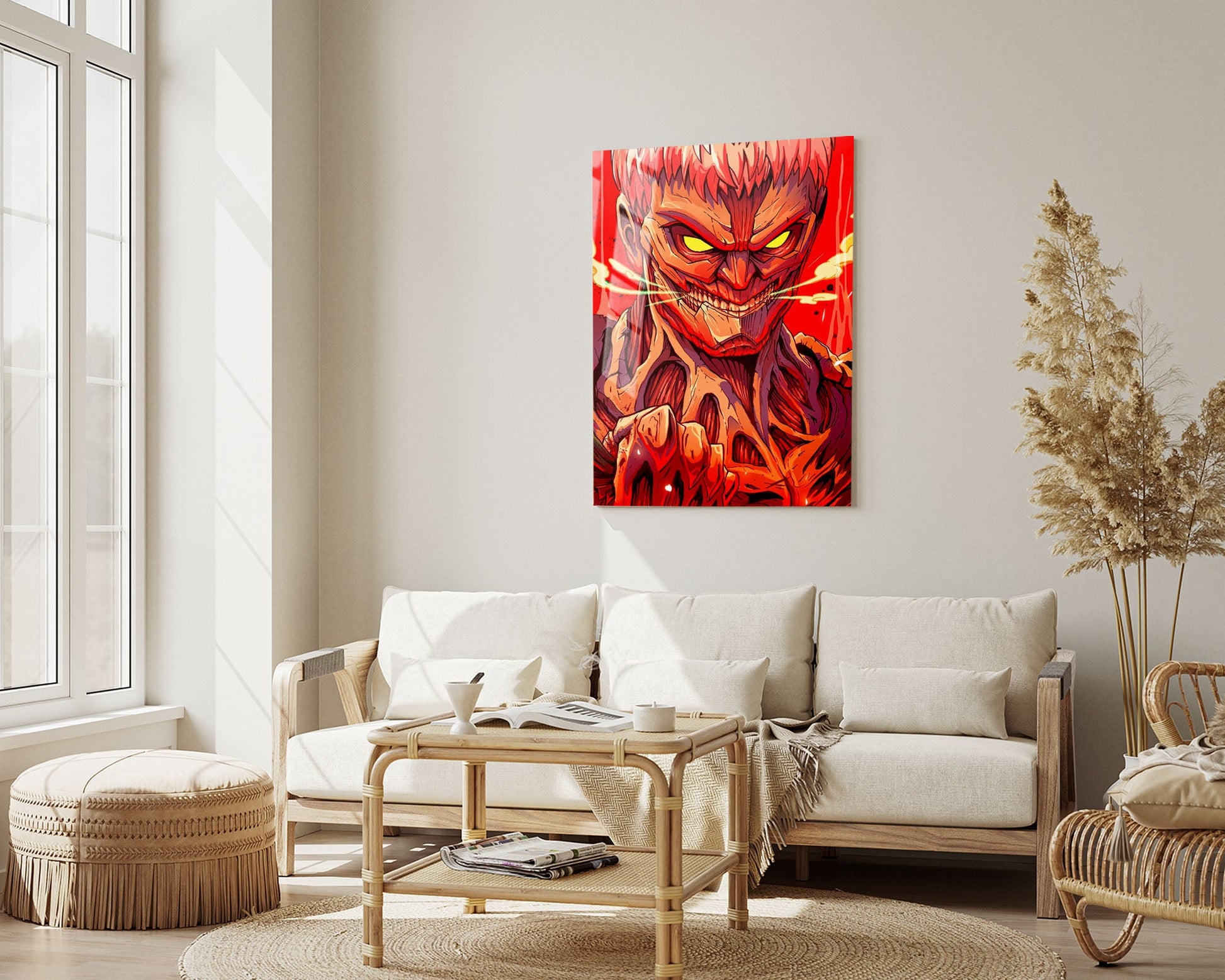 Anime Town Creations Metal Poster Attack on Titan Armored Titan 5" x 7" Home Goods - Anime Attack on Titan Metal Poster