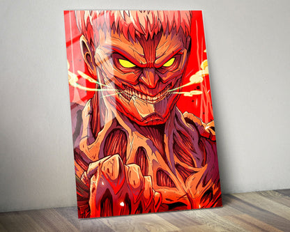 Anime Town Creations Metal Poster Attack on Titan Armored Titan 5" x 7" Home Goods - Anime Attack on Titan Metal Poster