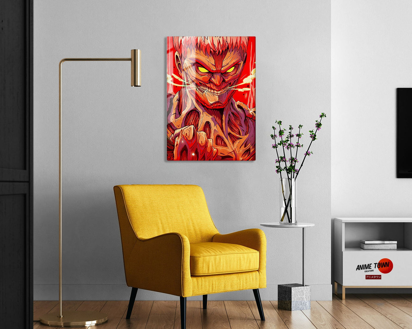 Anime Town Creations Metal Poster Attack on Titan Armored Titan 5" x 7" Home Goods - Anime Attack on Titan Metal Poster