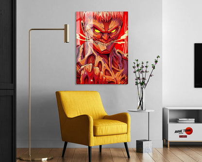 Anime Town Creations Metal Poster Attack on Titan Armored Titan 5" x 7" Home Goods - Anime Attack on Titan Metal Poster