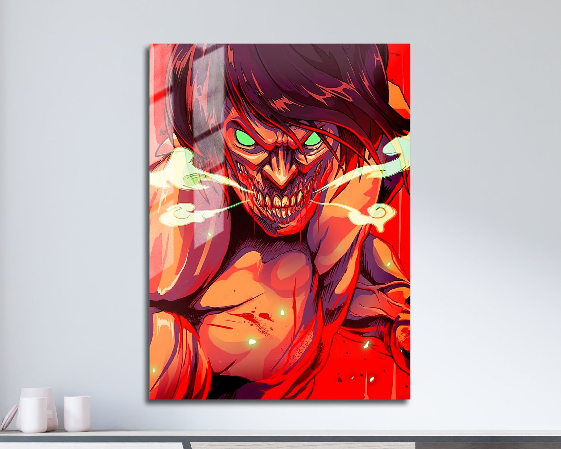 Anime Town Creations Metal Poster Attack on Titan Attack Titan 11" x 17" Home Goods - Anime Attack on Titan Metal Poster