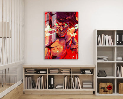 Anime Town Creations Metal Poster Attack on Titan Attack Titan 16" x 24" Home Goods - Anime Attack on Titan Metal Poster