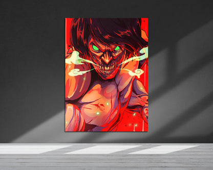 Anime Town Creations Metal Poster Attack on Titan Attack Titan 5" x 7" Home Goods - Anime Attack on Titan Metal Poster