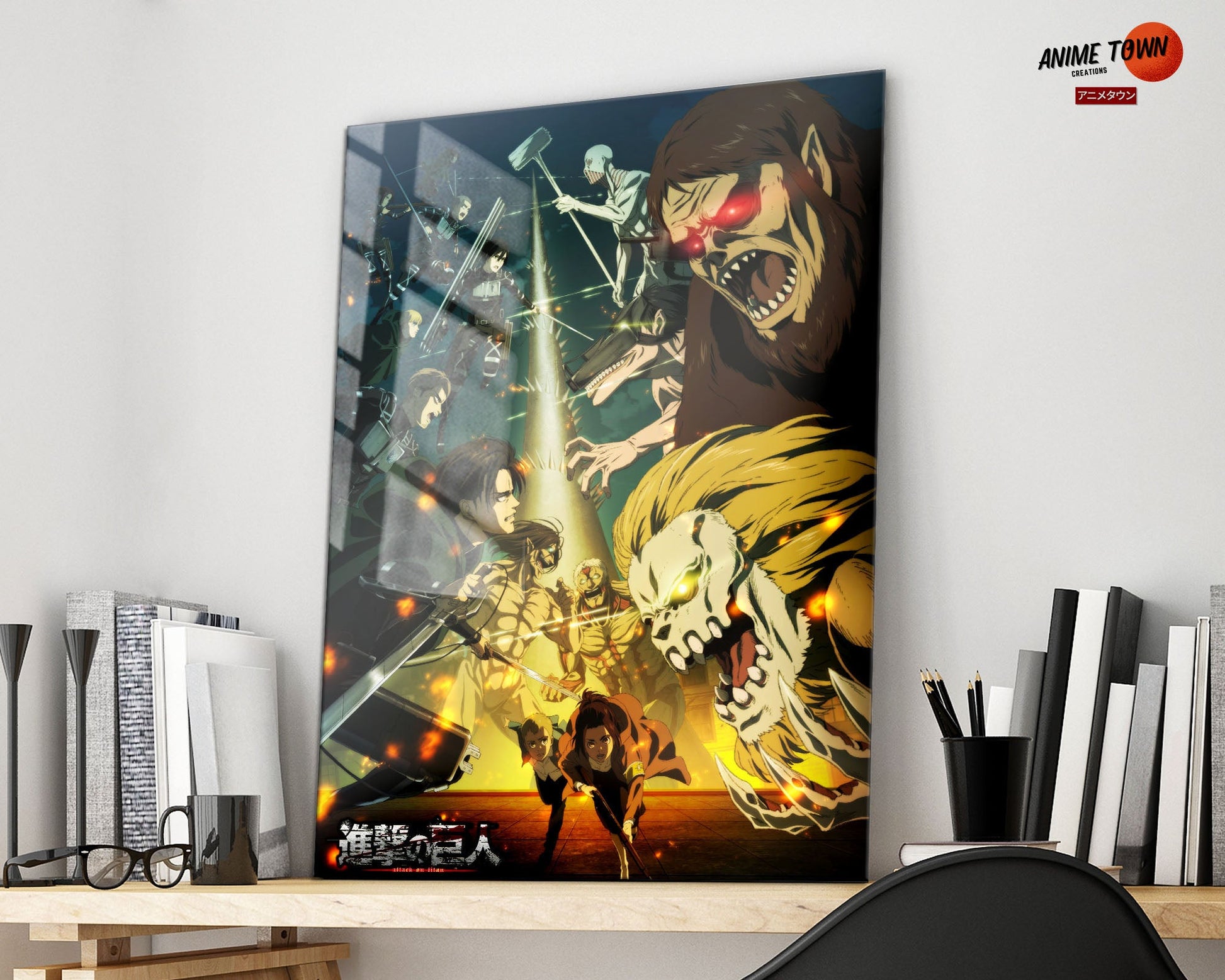 Anime Town Creations Metal Poster Attack on Titan Season 4 16" x 24" Home Goods - Anime Attack on Titan Metal Poster