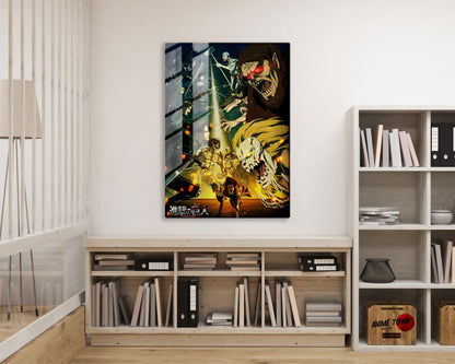 Anime Town Creations Metal Poster Attack on Titan Season 4 16" x 24" Home Goods - Anime Attack on Titan Metal Poster